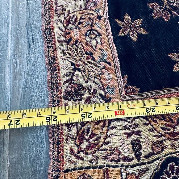 Pashmina Brown Fall Autumn Paisley Scarf Wrap Accessory - Picture 4 of 5